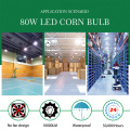 80w Led Commercial Outdoor corn light with cover Supper quality high lumen  IP64 without fan lighting popular led lamp